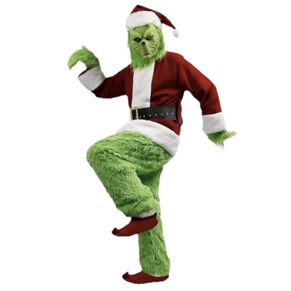 Christmas The Grinch Complete Costume Santa Claus Costume Adult Large